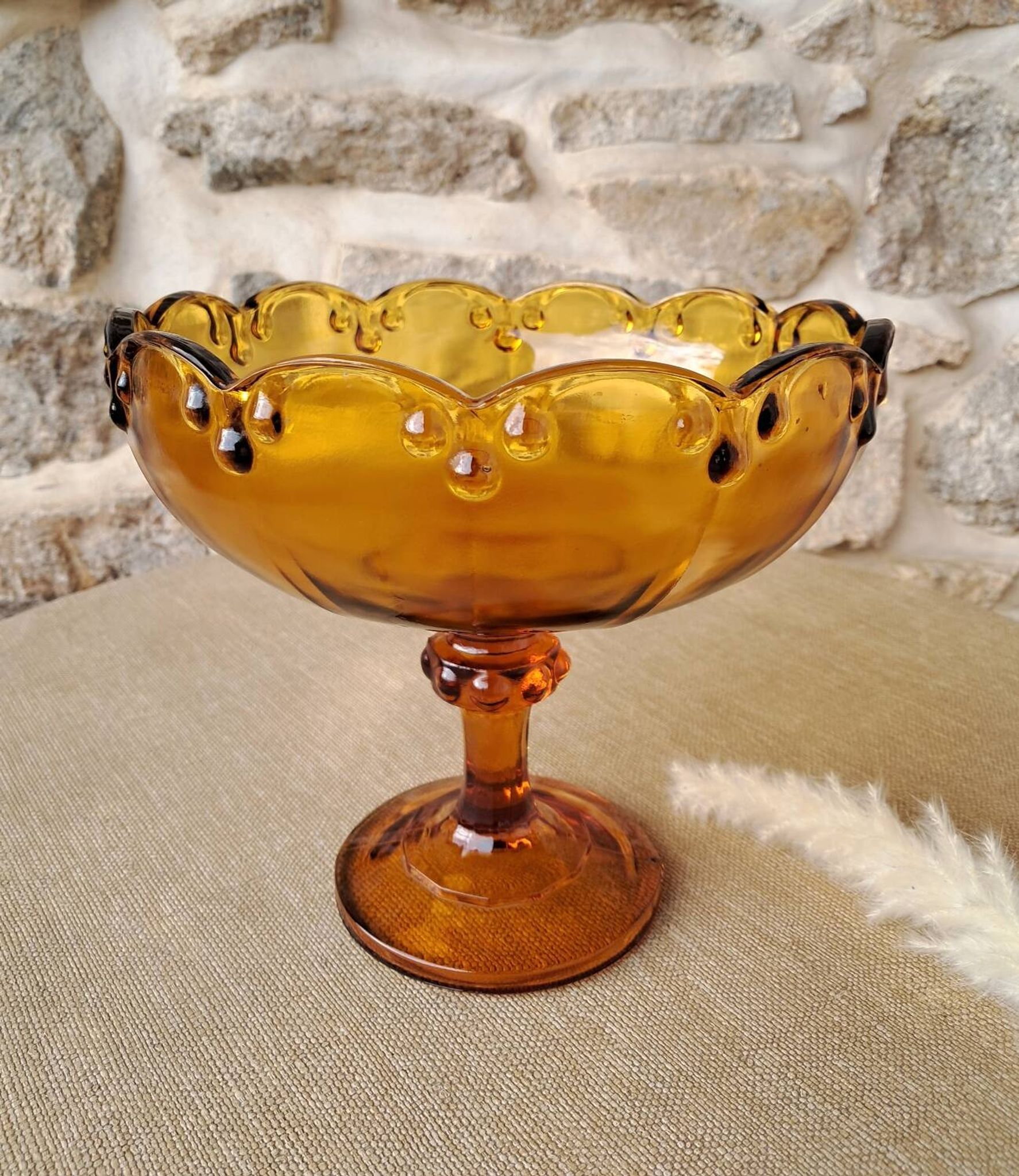 Amber glass cup