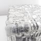 Ceiling lamp / vintage wall lamp - Molded glass - Square shape - 1970