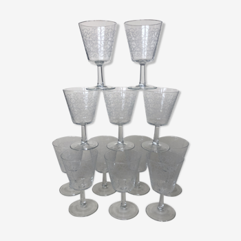Set of 12 glass