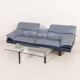 Vintage Poltrona Frau Space Age leather sofa, Italy 1980s