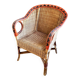 Fauteuil en rotin tressé