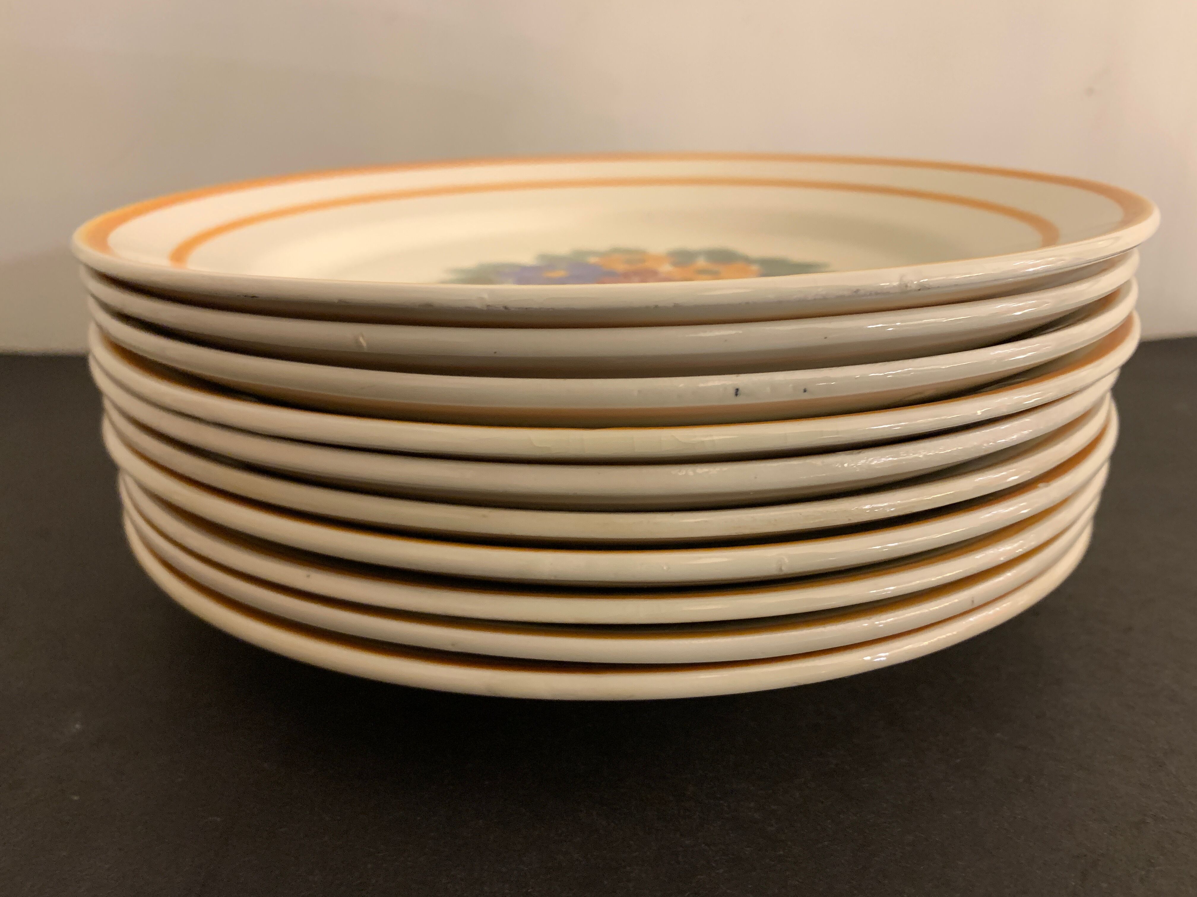 10 flat plates model Fleuri, HBCM, 1950
