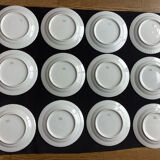 Set of 12 old porcelain dessert plates B & Cie