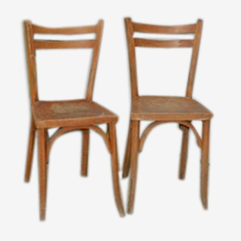 Pair of Baumann bistro chairs