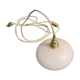 Vintage powder pink opaline globe player 1950