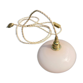 Vintage powder pink opaline globe player 1950