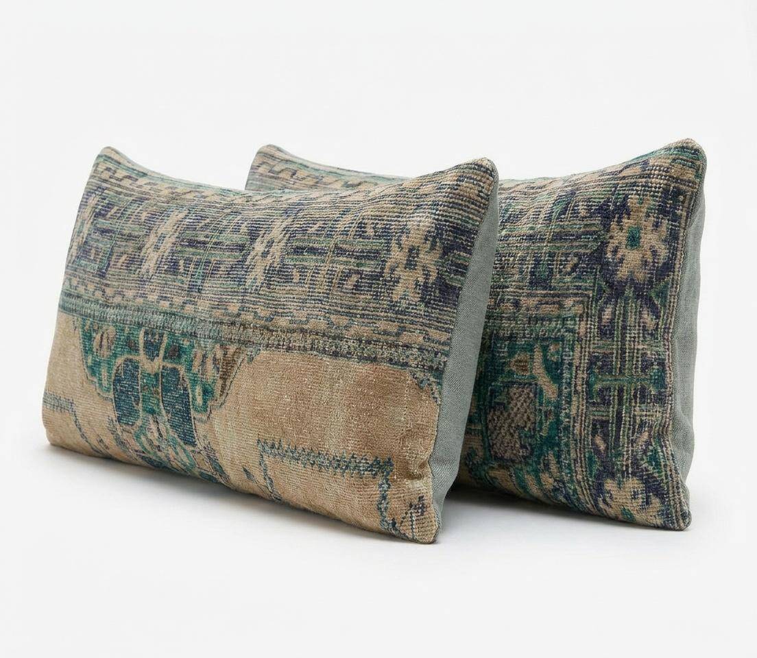 Set of 2 vintage Turkish cushion covers 41x119 cm