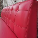 Red leatherette sofa, 1970s