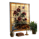 Stained glass "vegetation with peonies"
