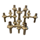 Set of 5 modular candlesticks variant NAGEL BMF vintage 1970