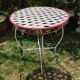 Table de jardin en fer forgé vintage