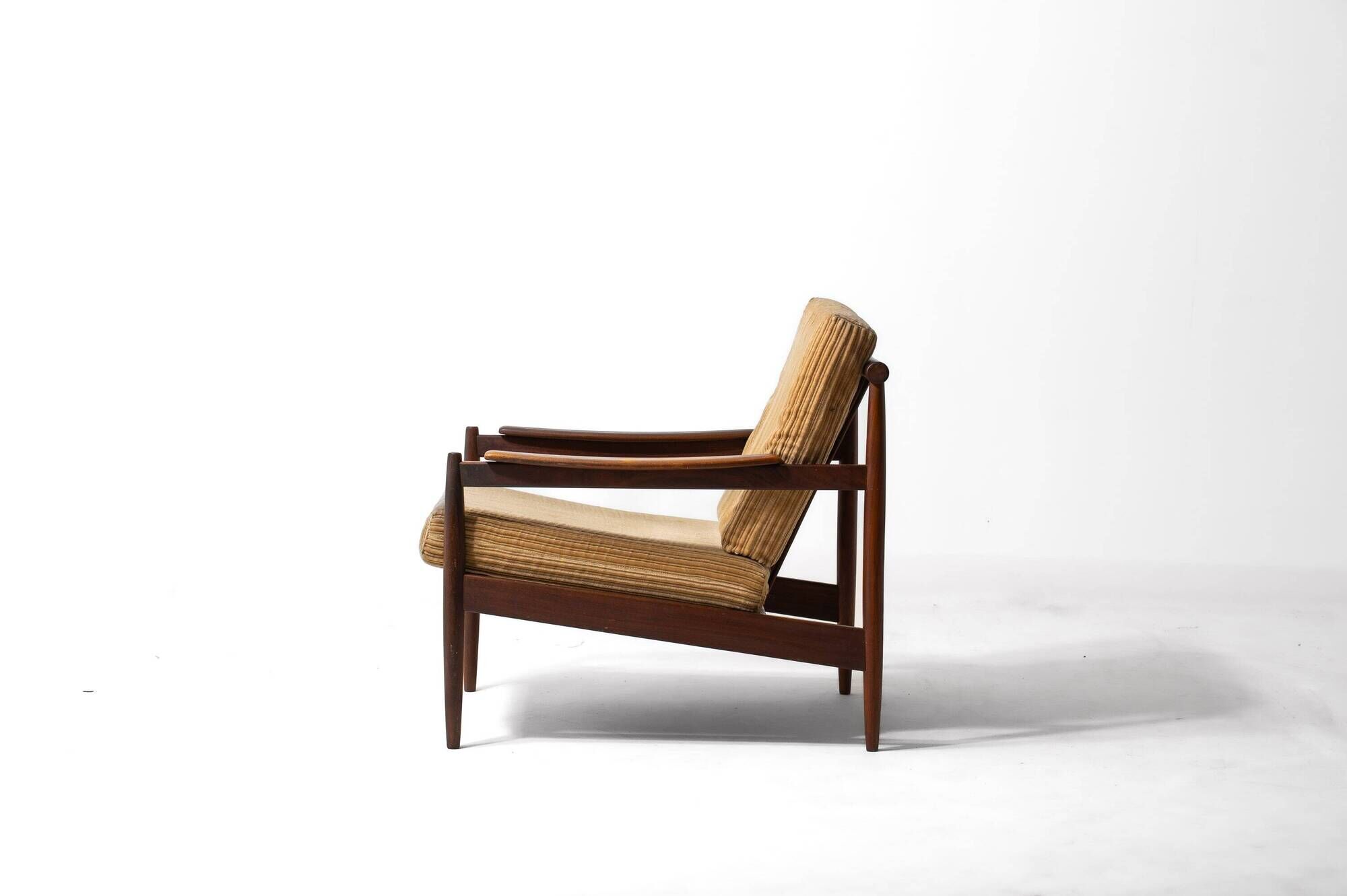 Danish lounge chair in teak and corduroy, 1960s
