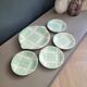 Dessert service - Dish and 4 plates Hossegor pottery from Salins - Ref 916