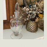 Glass carafe, 40-50s faceted cap