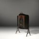 19th Century black Art Nouveau Fire Screen, Belgium