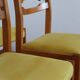 6 chaises velours jaune