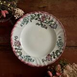 Set of 12 Longwy flat plates, Chrysanthemums model