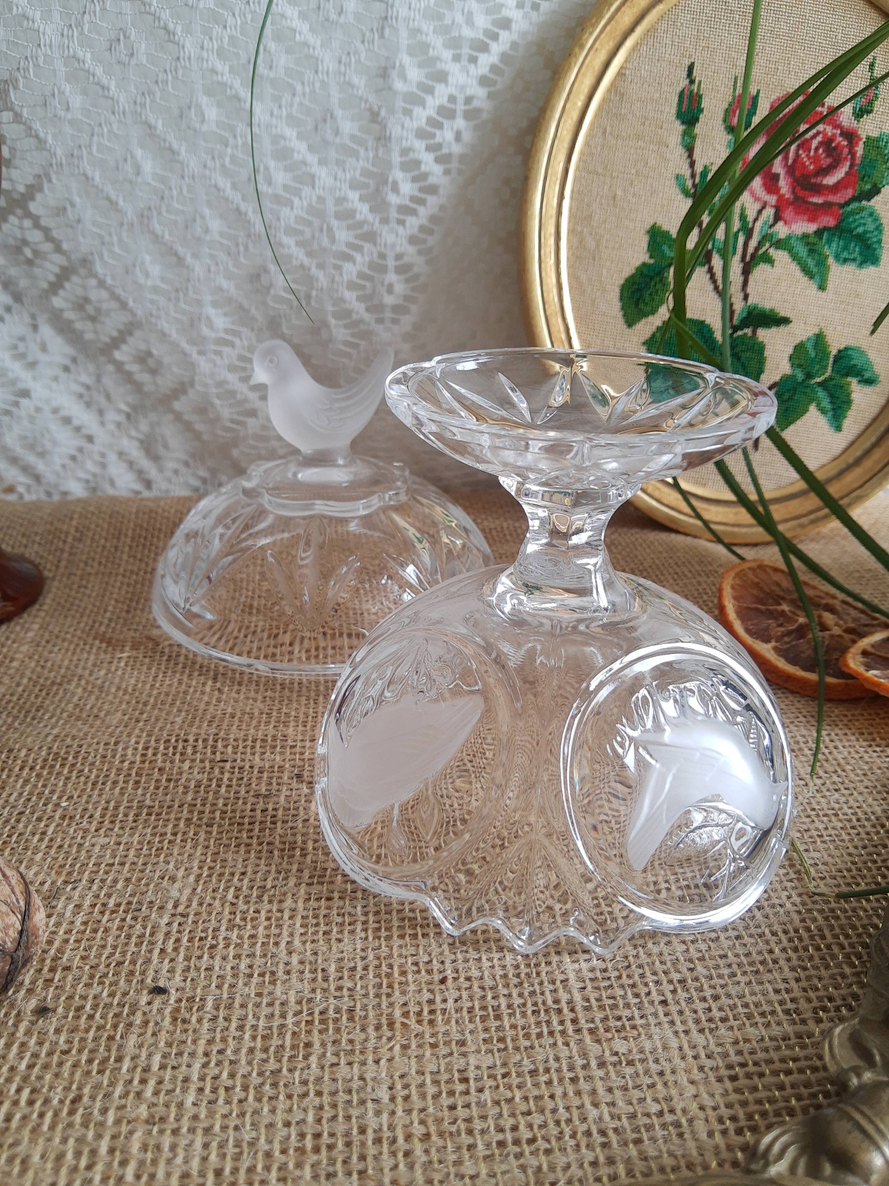 Bonbonnière / sugar Cristal d'Arques - Passerines - vintage