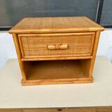 Rattan bedside table