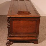 Coffre Cassone, de mariage en noyer, Renaissance Italienne XVIème s.