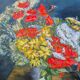 Large Vintage Floral Still Life Oil Painting