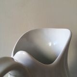 Broc in white fire porcelain with large spout