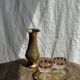 Small vintage Indian oval gold tray L14.5