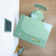 Adjustable green and grey school desk