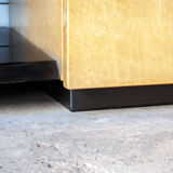 Eye-winked maple sideboard by Giovanni Offredi for Saporiti Italia 1970s