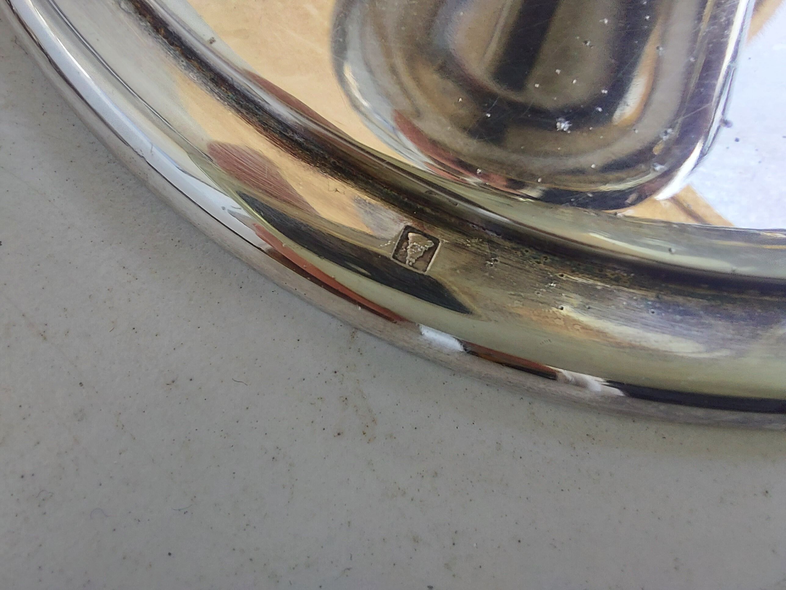 Silver metal design candle holder