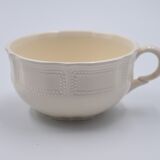 2 luncheon cups off-white earthenware Lunéville décor relief France