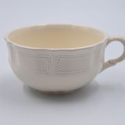 2 luncheon cups off-white earthenware Lunéville décor relief France