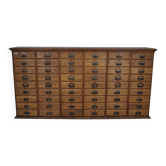 Antique French oak filing / apothecary cabinet by Chouanard, ca 1910