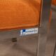 Pair of 80s vintage chairs velvet orange Italian design