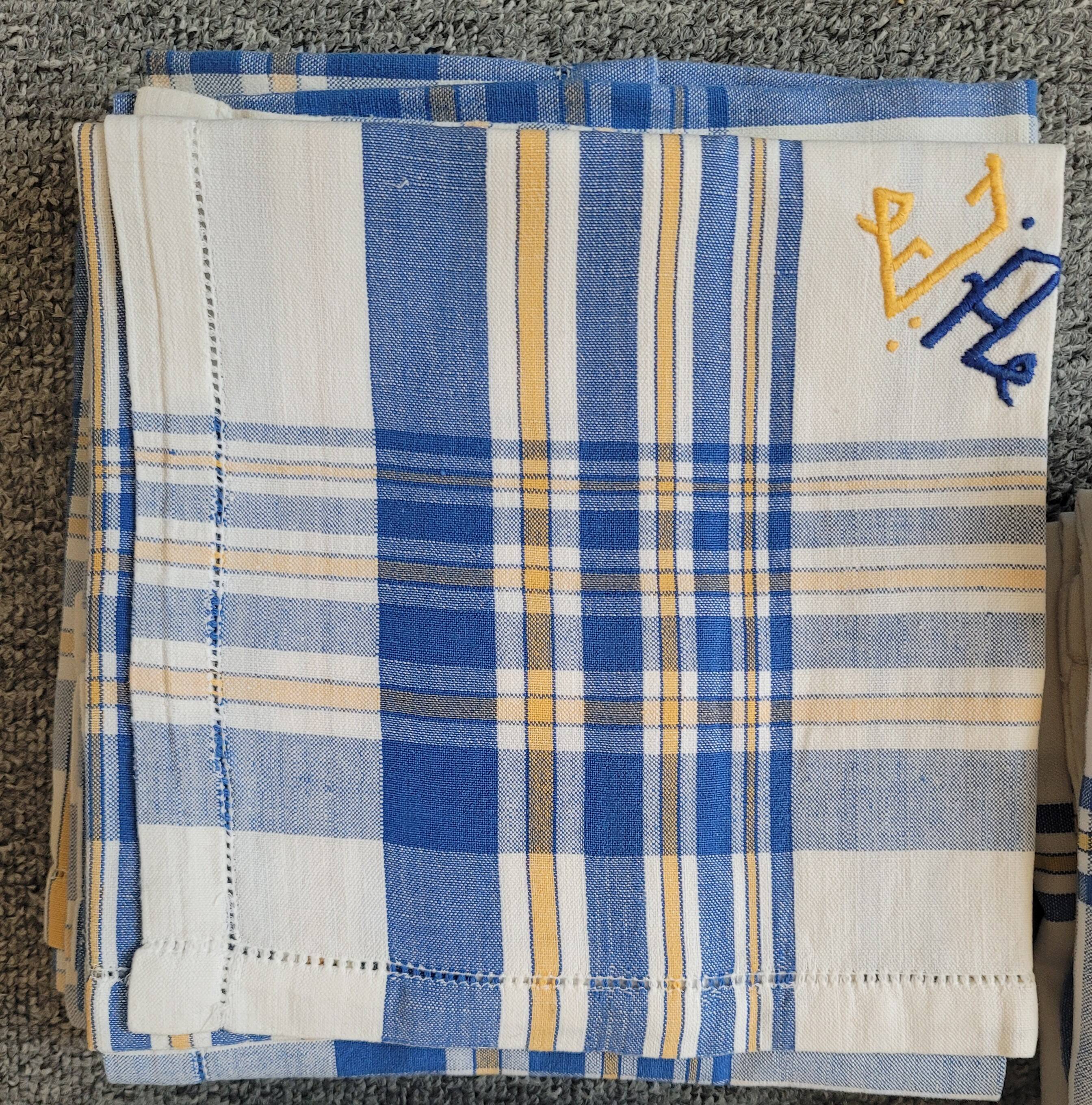 Nappe en coton 12 couverts avec serviettes