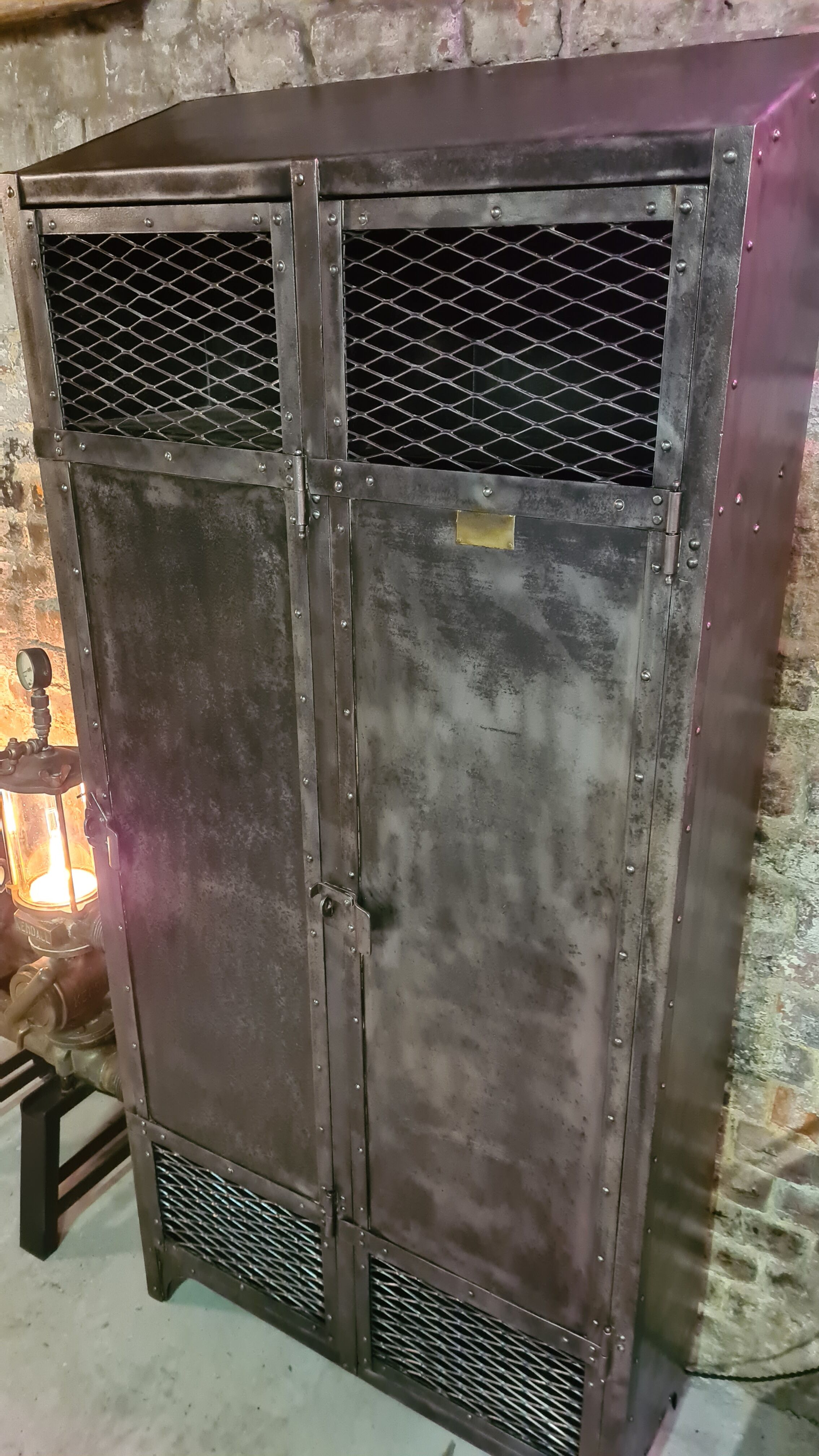 Old riveted workshop cloakroom