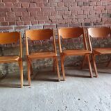 Set of four theatre chairs 1960