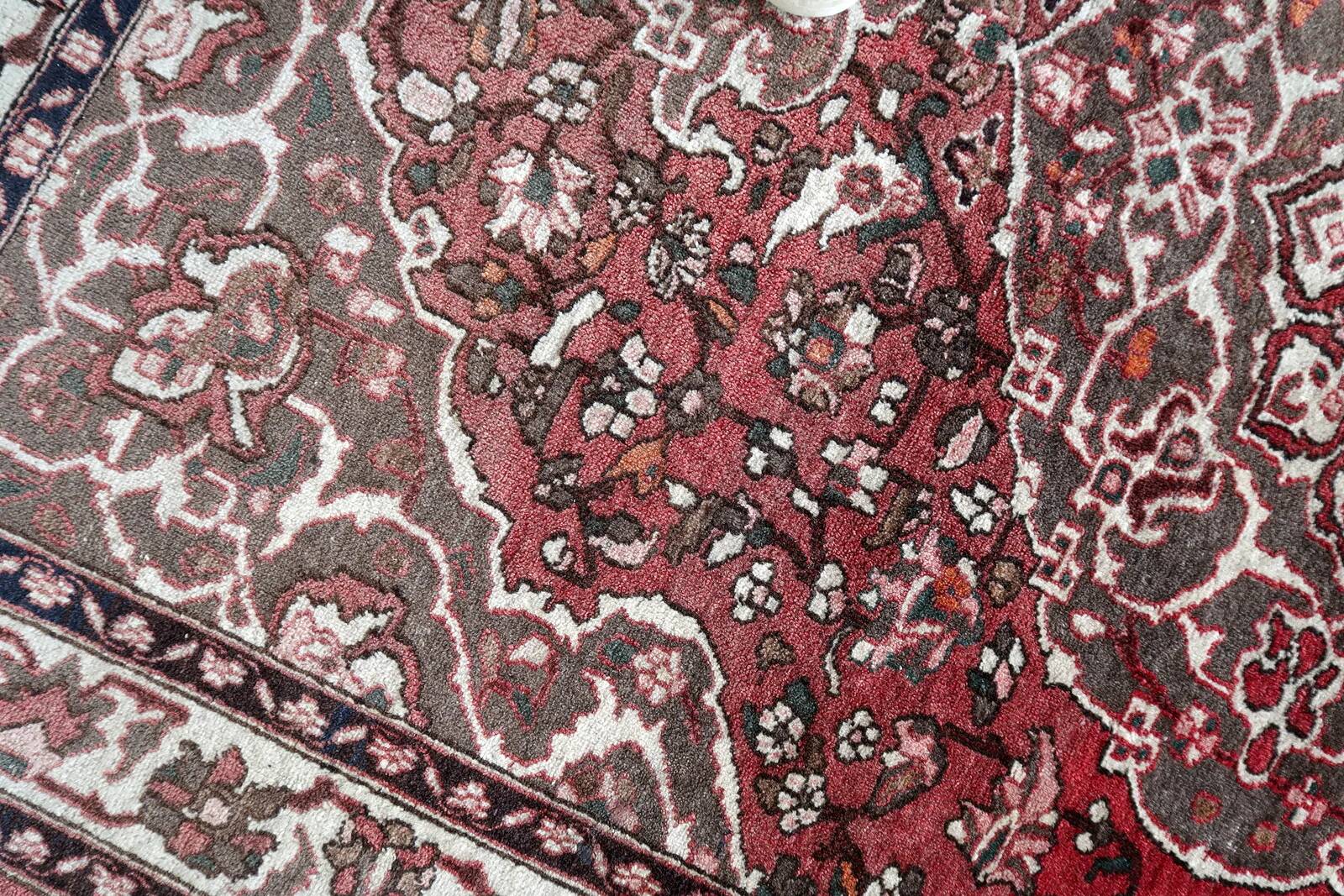 Handmade vintage Persian Malayer rug 144cm x 197cm 1960s - 1C1173