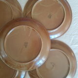 Set of 8 vintage brenne stoneware flat plates