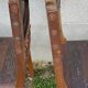 2 seat chairs and leather backrest