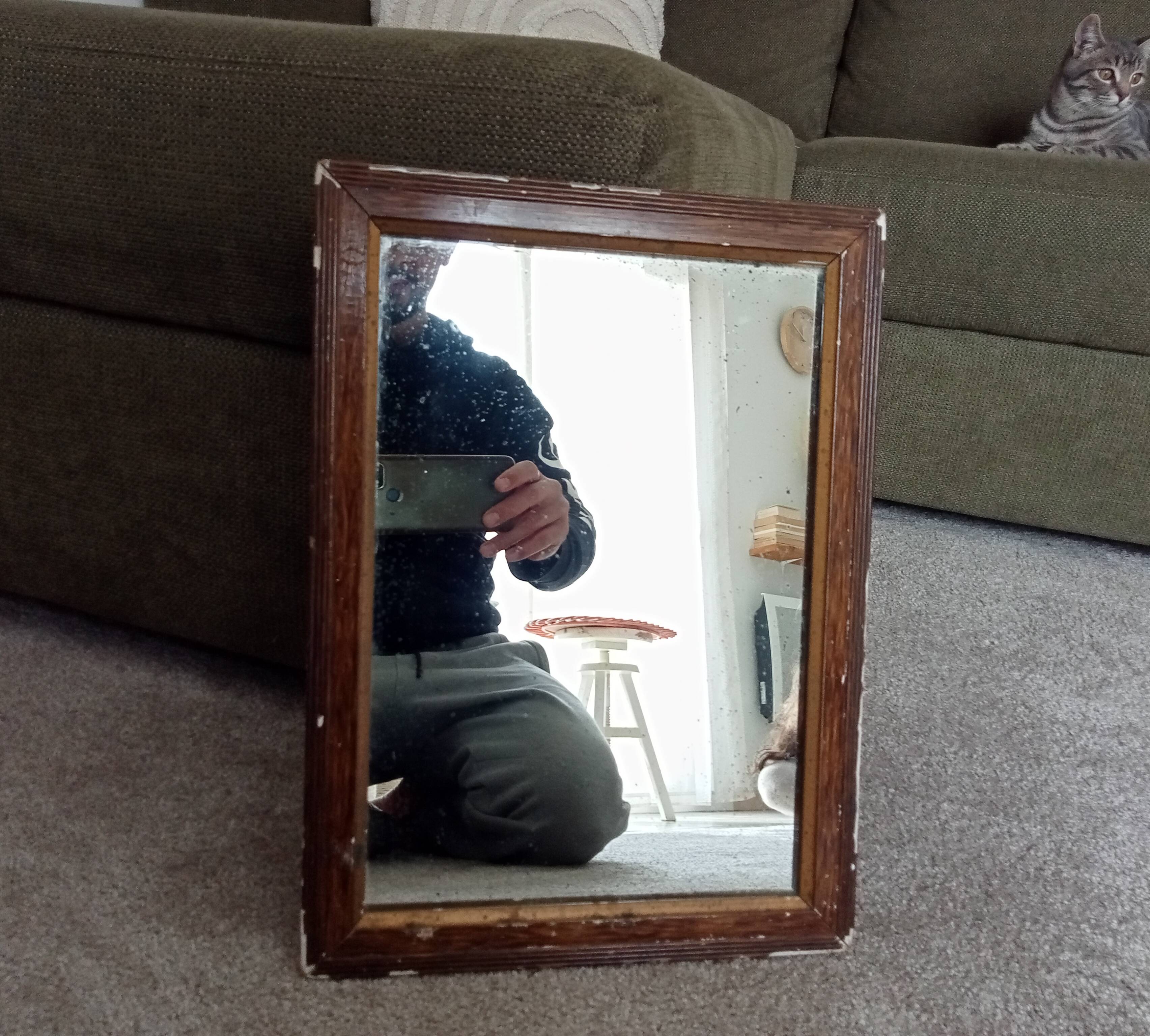 Antique 19th century mirror 38*28 cm