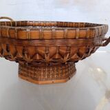 Cup / basket ikebana japan bamboo braided XXth