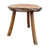 Side table in raw wood