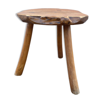 Side table in raw wood