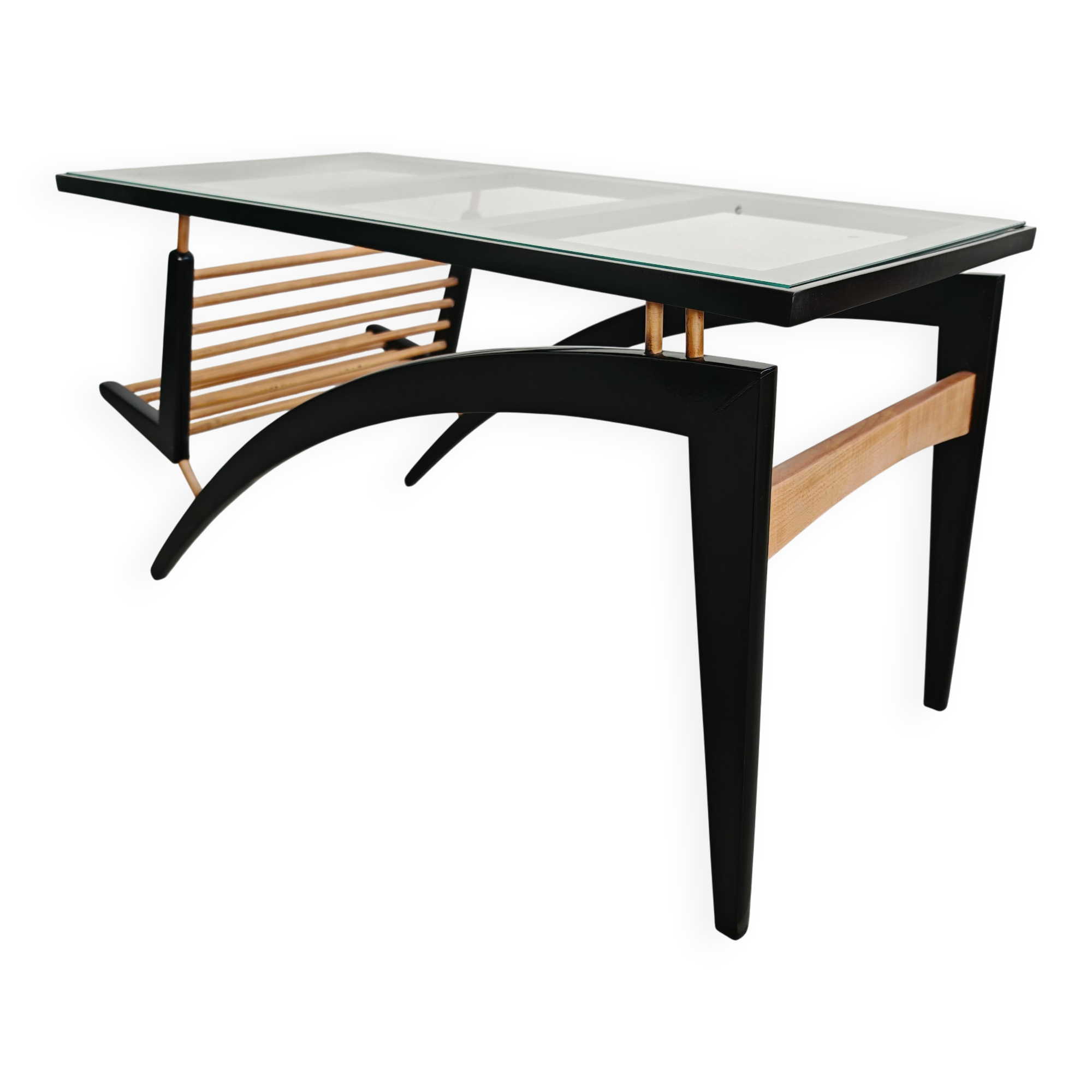 Mid Century Modern Gazelle coffee table in pear wood from the 1960s.