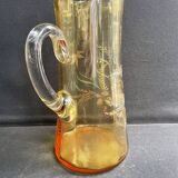 Saint Louis beer service in blown and cut amber crystal – Art Deco