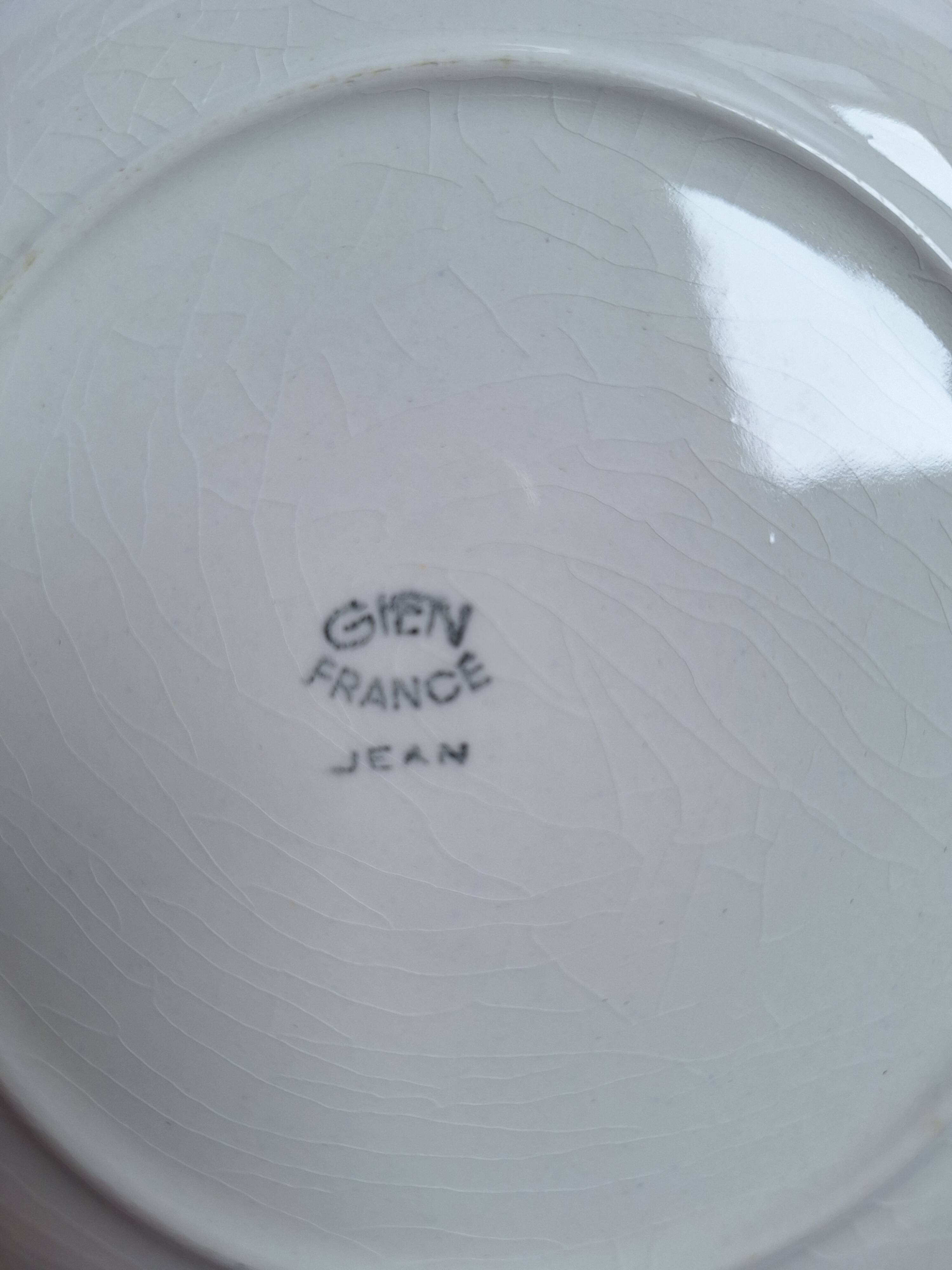 Vintage Gien and St Amand soup plates