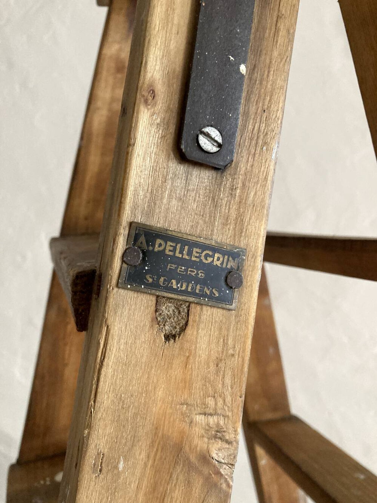 Antique wooden painter's stepladder