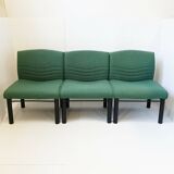 Vintage 1980s armchair in wool & steel