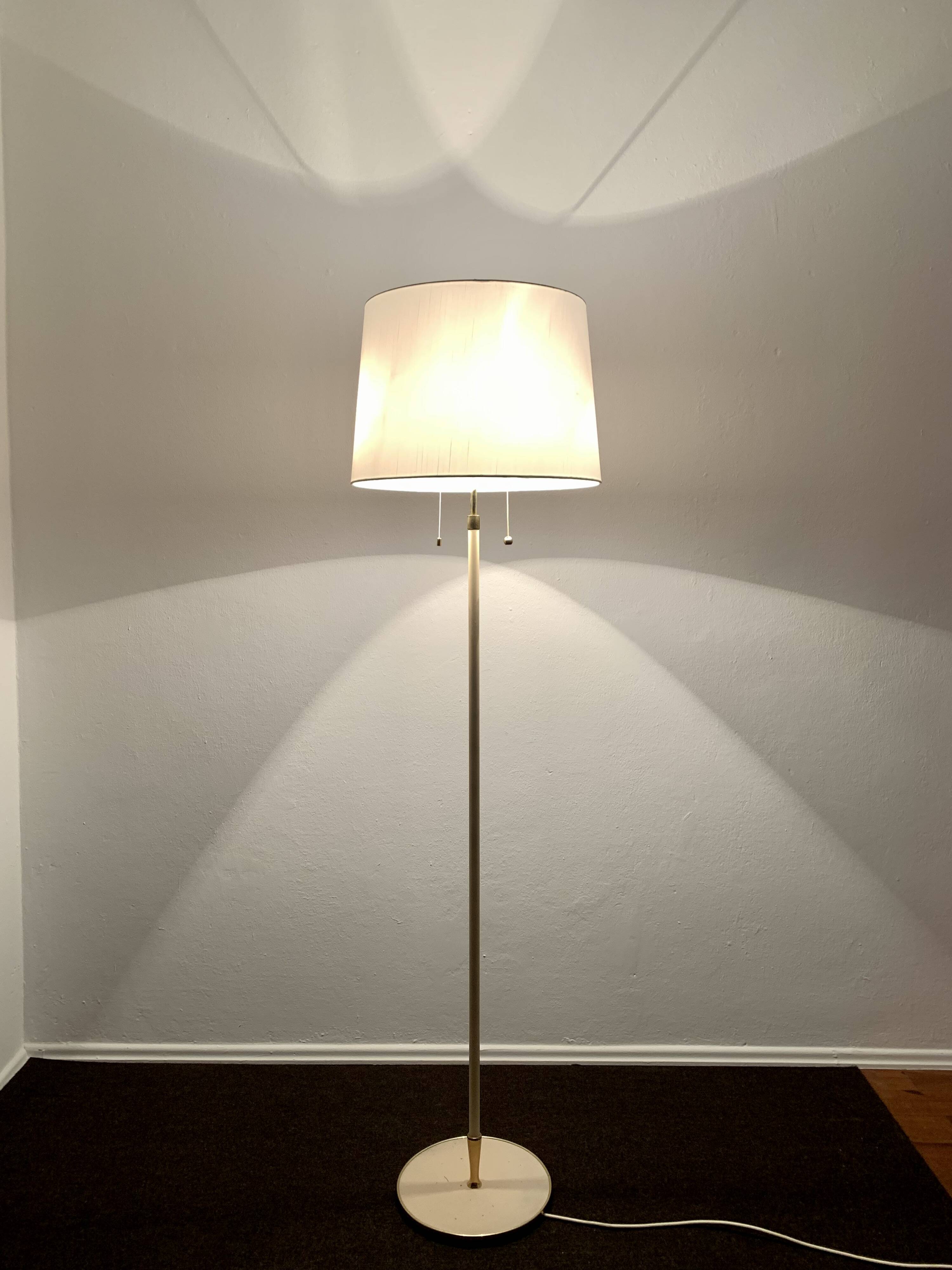 Brass Floor Lamp by Vereinigte Werkstätten